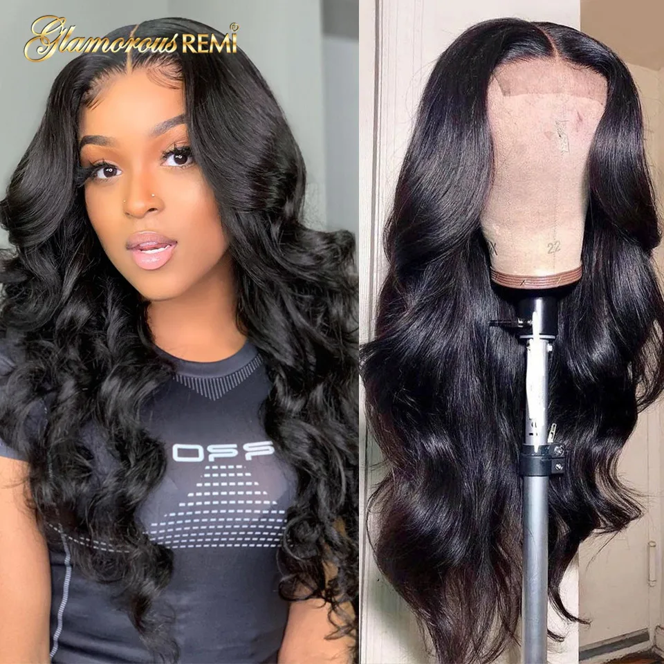 

Body Wave Human Hair Wig 13x4 Brazilian Lace Front Wigs For Black Women Preplucked 4x4 Body Wave Lace Wig Human Hair Density 180