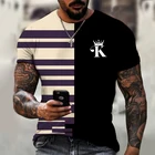 Camiseta De манга Corta Para Hombre, Camisa Deportiva De манга Corta с Cuello Round Do Grande, 3D неформальная Camiseta с принтом