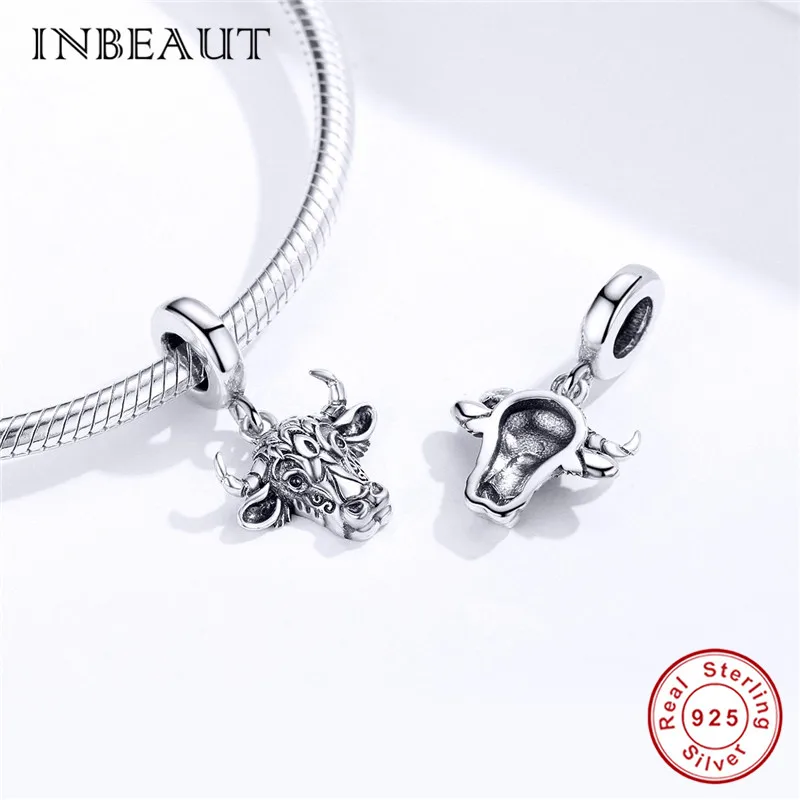 Бусина INBEAUT женская из серебра 100% пробы с головой коровы | Украшения и аксессуары