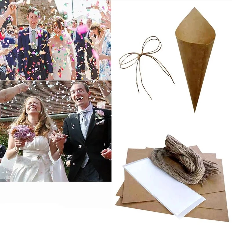 30 шт. фон под заказ с изображением конфетти крафт бумага лепестки конфеты