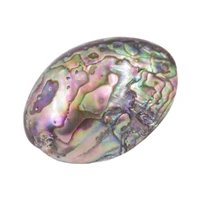 oval abalone natural green rainbow paua shell pendant making diy 35mmx50mm