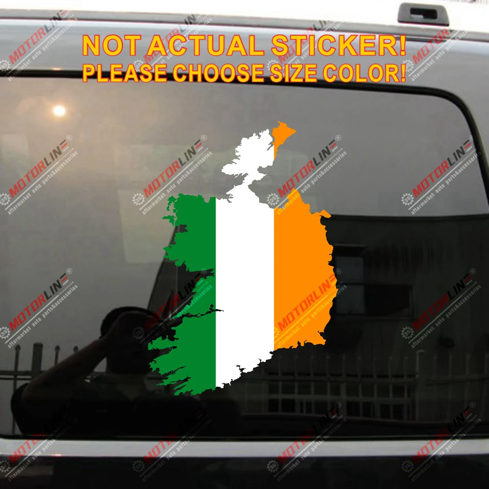 Флаг Карта Ирландия Наклейка автомобиля винил высечки выбрать размер без
