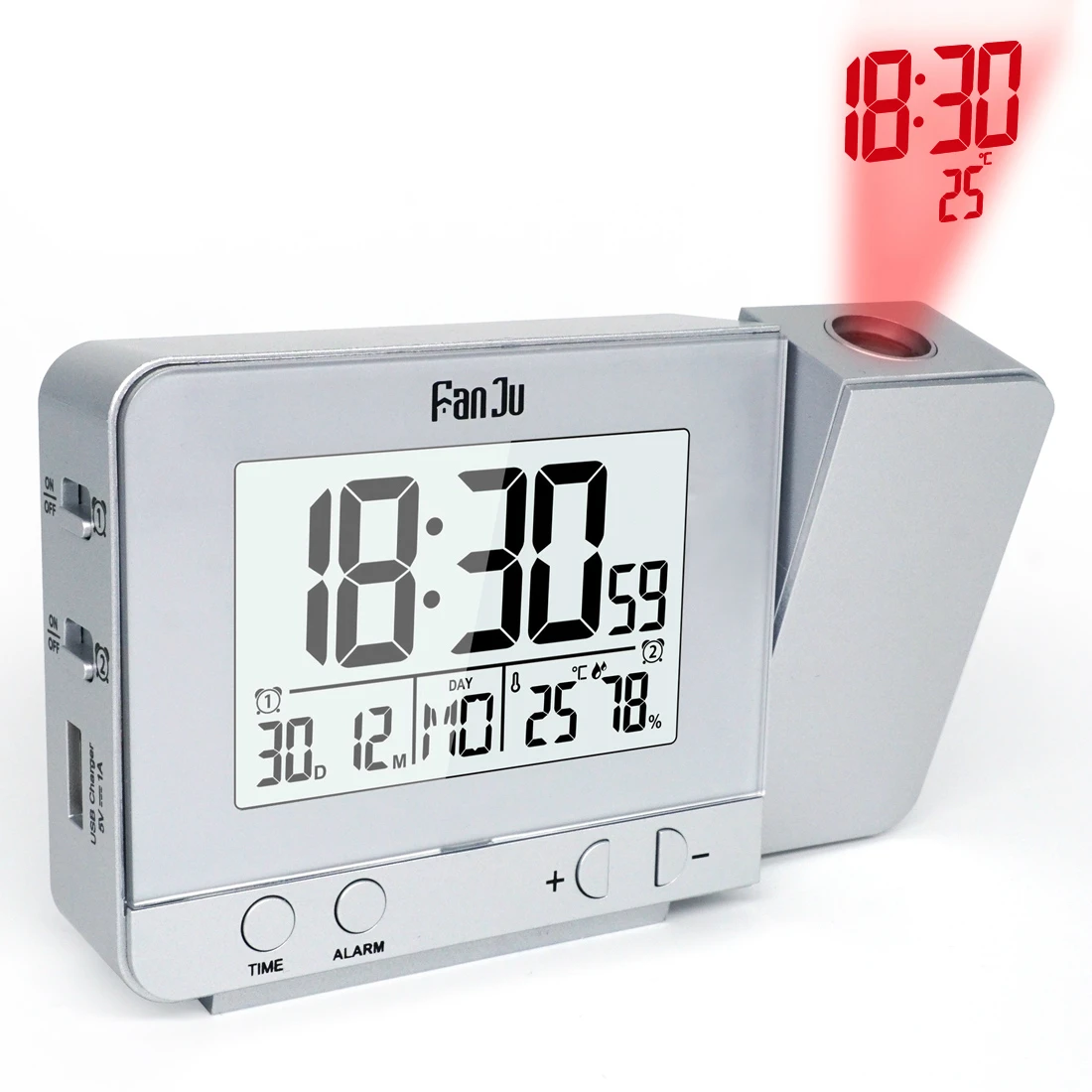 

Projection Alarm Clock Digital Date Snooze Function Backlight Projector Desk Table Led Clock With Time Projection