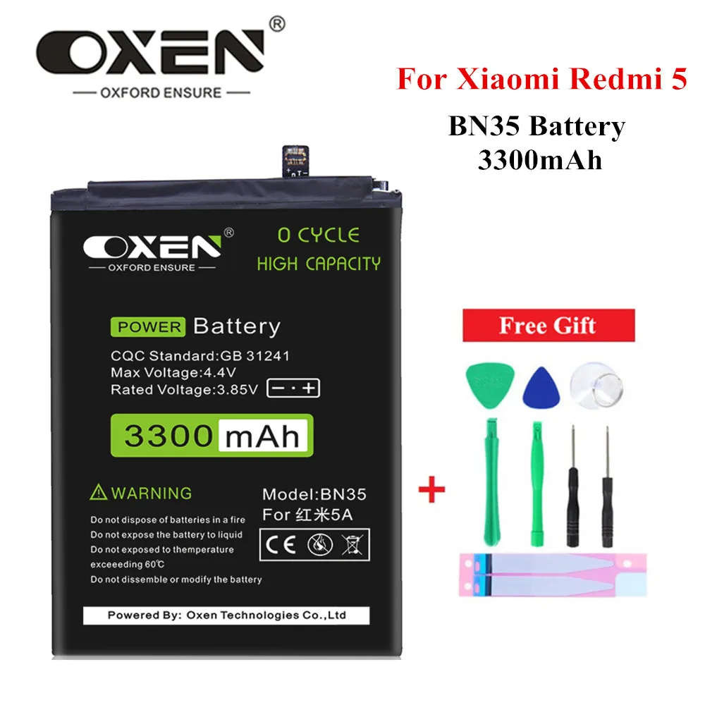 Аккумулятор OXEN BN35 для Xiaomi Redmi 5 7 &quot сменные батареи телефона Высококачественная