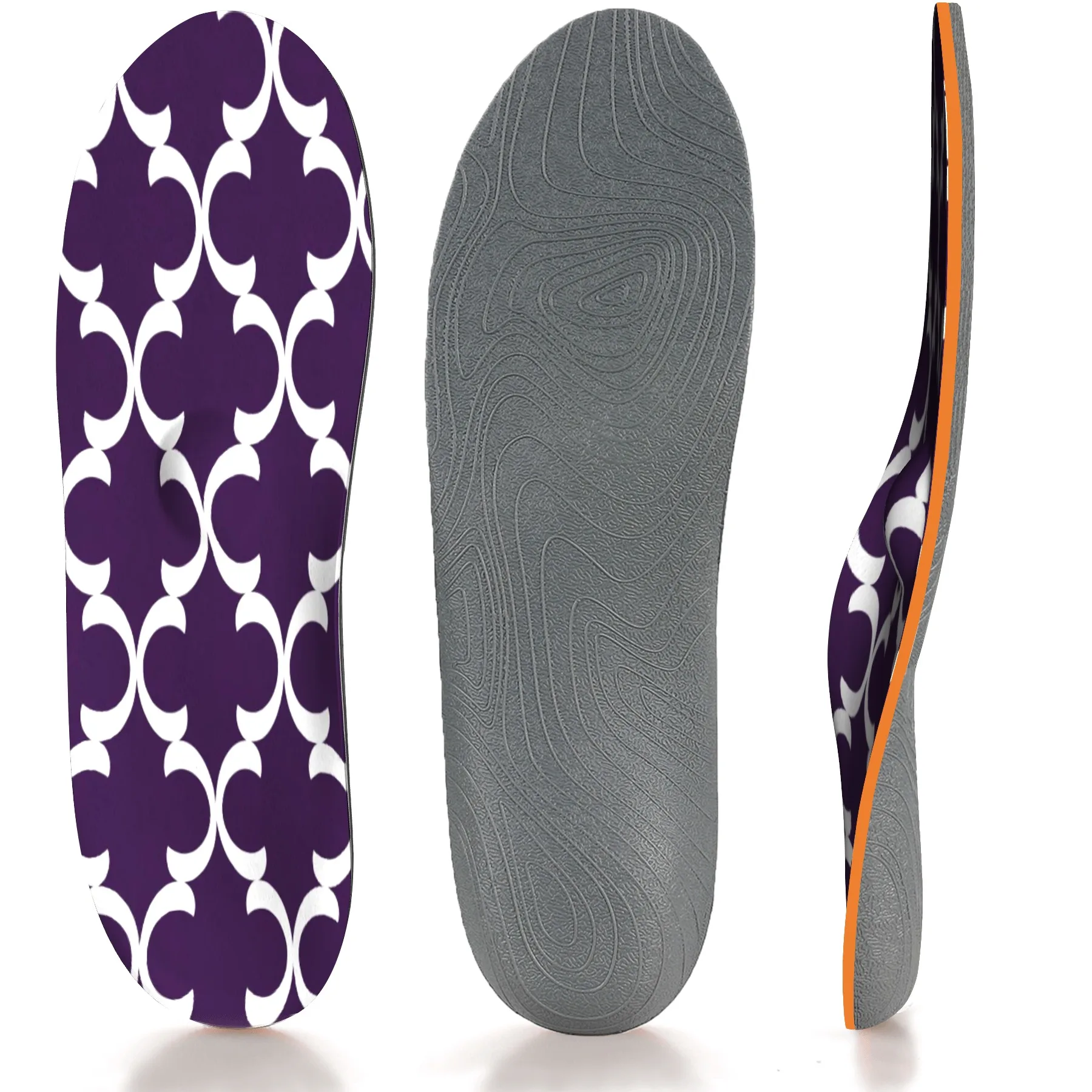 

Purple Design Sport Orthotic Inserts with Arch Support-Best Insoles for Plantar Fasciitis,Running,Heel Spurs&Sore Foot