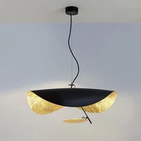 postmodern curved surface led pendant lights flying saucer hat art home decor hanglamp living room restaurant kitchen lights