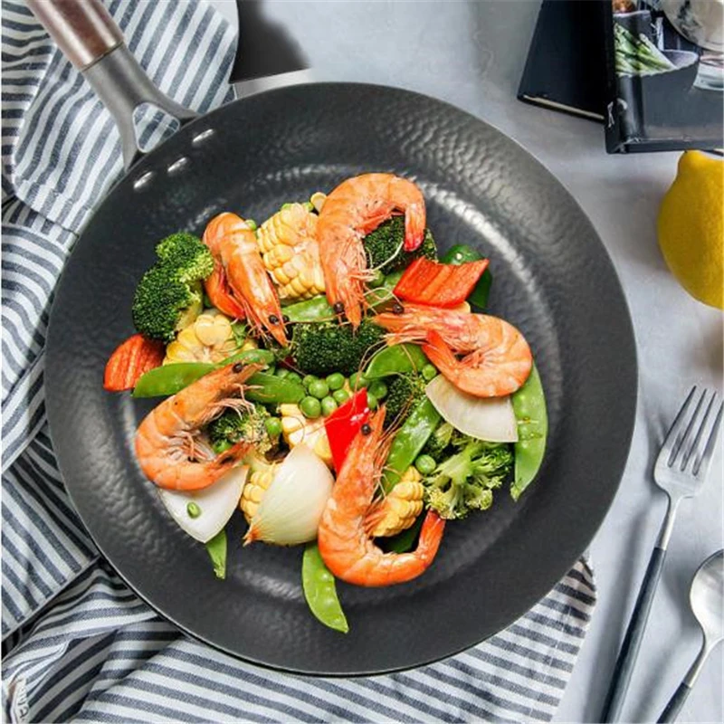 

Japanese Iron Uncoated Deep Beating Frying Pan Frying Pan Steak Pan Non Stick Pan Wok Pans Cooking Pot Cast Iron Pot Cookware