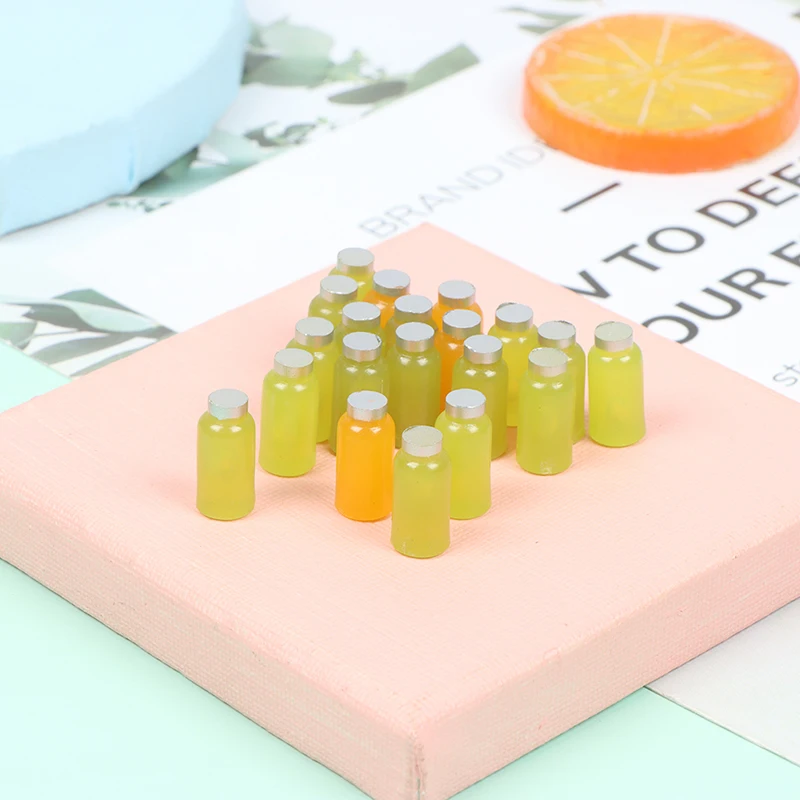 

Миниатюрный Кукольный домик 1:12, 4 шт., миниатюрные чашки для фруктового сока, лимона, чая, детский Декор, кукольный домик, модель напитка, роле...