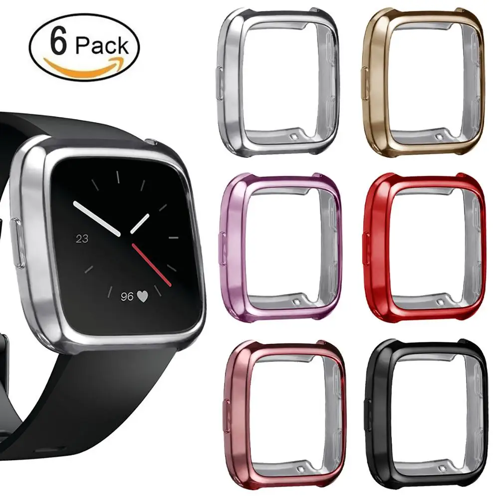 Чехол для часов из ТПУ с гальваническим покрытием Fitbit Versa защитный чехол полной