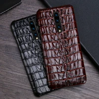 mens genuine leather for oneplus 7 7t pro mobile phone case cowhide crocodile leather 3 3t 5 5t 6 6t 8 8pro back cover