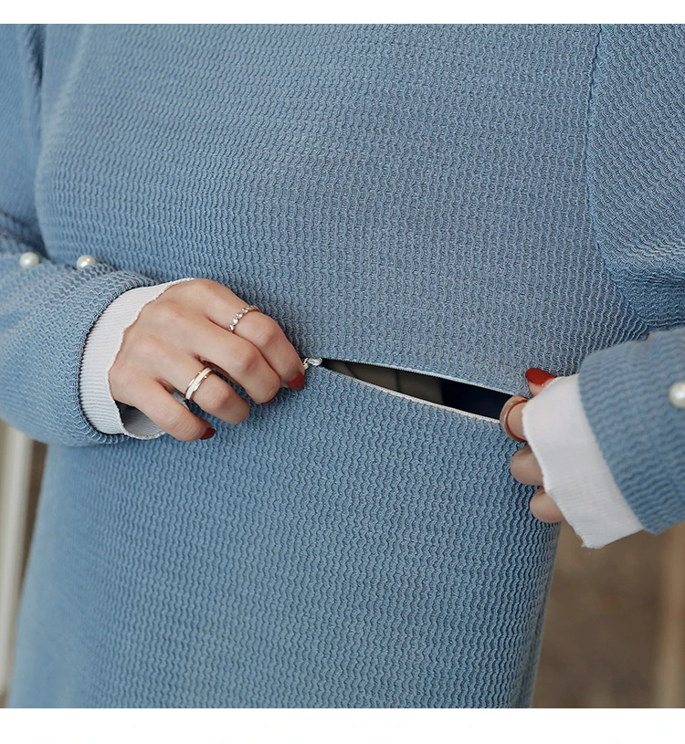 Платья для кормления грудью свитер наряды Одежда беременных осенний женщин