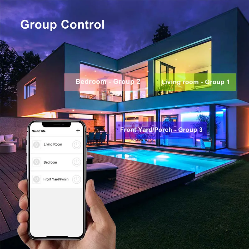 GU10 Tuya Smart WiFi светильник Точечный RGB + CW 5 Вт/Светодиодная панель с регулируемой