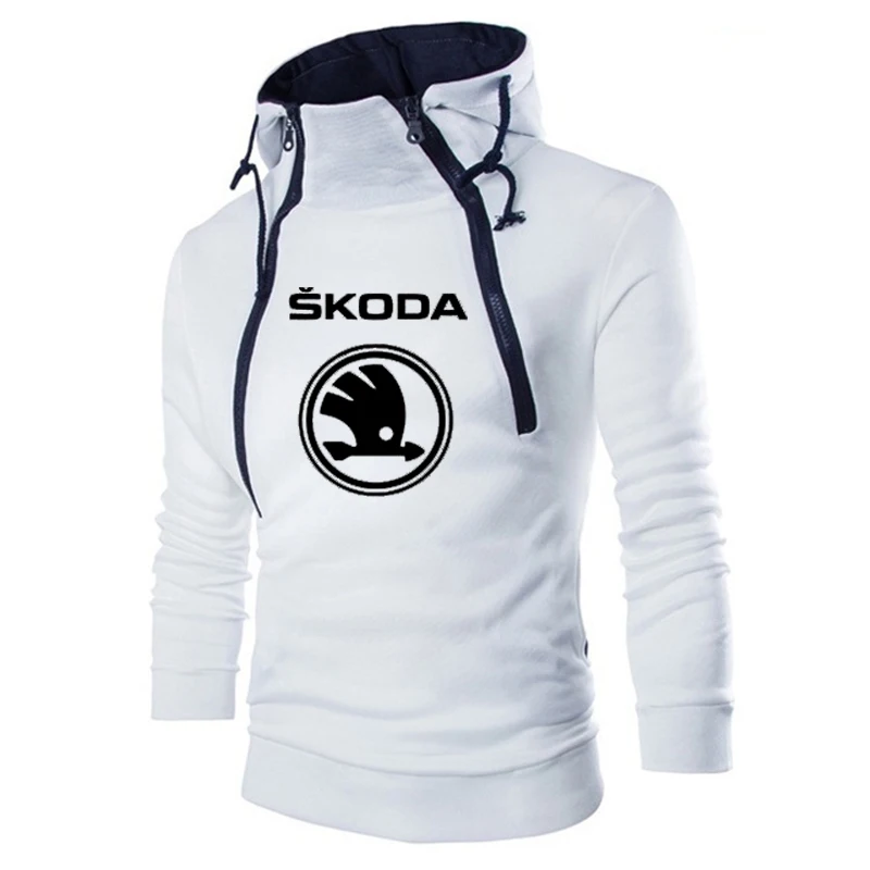 Толстовка мужская с принтом логотипа Skoda модная повседневная спортивная одежда