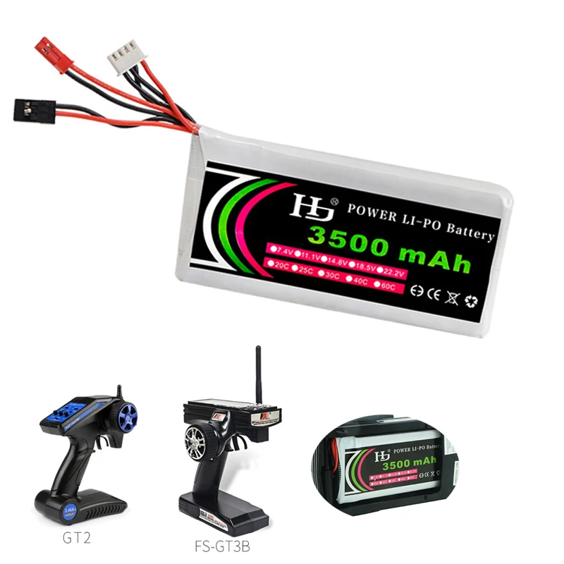 HJ Мощность 3S 11 1 V 3500 мА/ч 8C Lipo Батарея передатчика радиоуправляемой модели JST Fullteba