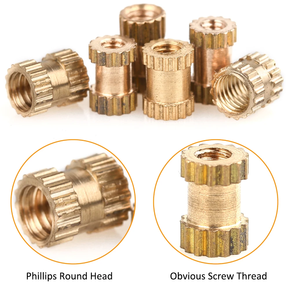 

500pcs Set M2 M2.5 M3 Brass Insert Nut Injection Moulding Knurled Threaded Box
