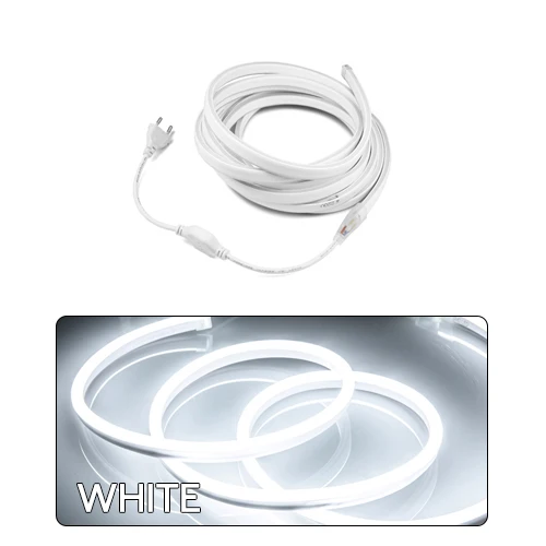 White EeeToo гибкий светодиодный ночной Светильник неон полосы светильник s 220V SMD2835 120 светодиодный/M Фея светильник ing с Мощность Plug ночника полосы светодиодный - Испускаемый цвет: White