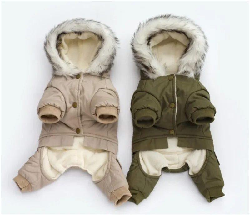 Лучшая плотная зимняя одежда для собак с капюшоном в стиле водителя четыре лапы