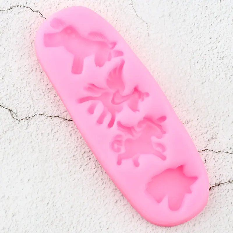 Силиконовые формы единорога для детского дня рождения помадка кекса инструменты