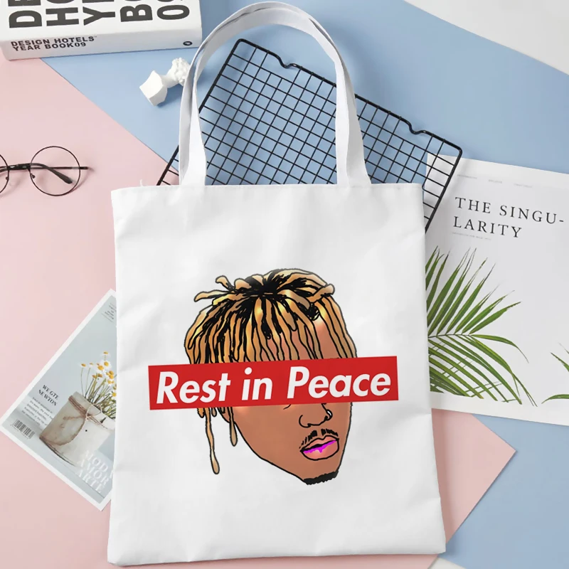 

Экологичная сумка для покупок Juice Wrld, многоразовая сумка, сумка, мешок, джутовая Сетчатая Сумка