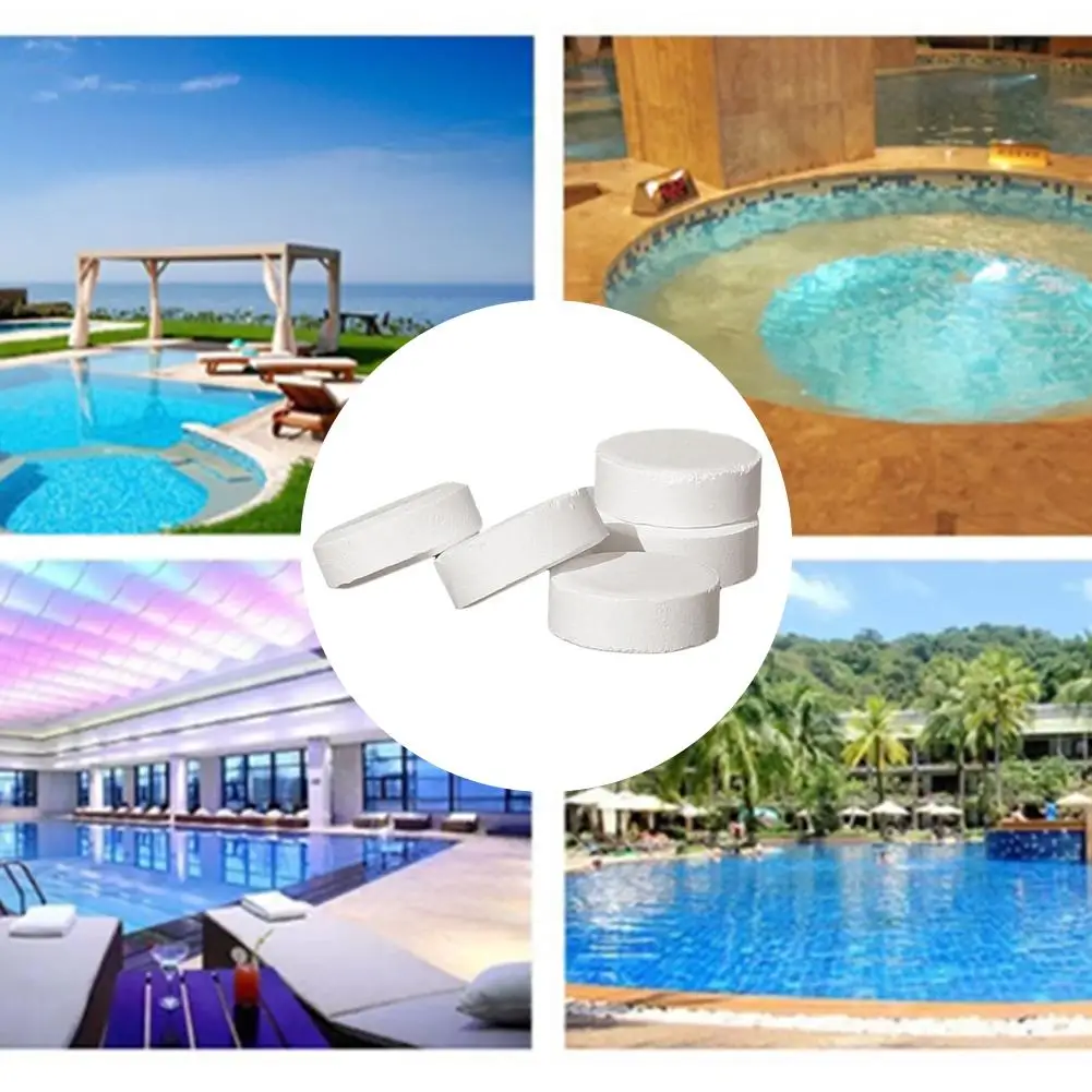 50 шт./лот бассейн мгновенной дезинфекции Планшеты диоксид хлора таблетки сильный