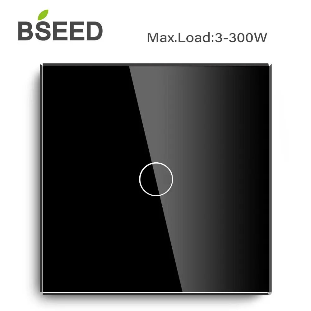 Сенсорный выключатель Bseed Mvava 1 клавиша европейский стандарт 300 Вт настенный
