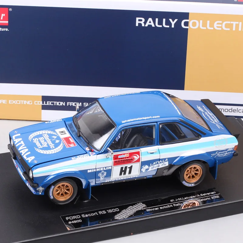 

1/18 Scale Sun Star 2012 Ford Escort RS1800 #1 J-M.Latvala Winner Auto24 Rally Estonia Historic Racing Car Model Vehicle Replica