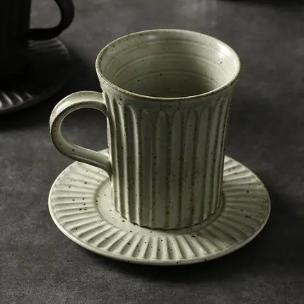 Забавная Горячая японская керамическая посуда однотонная чашка и блюдце