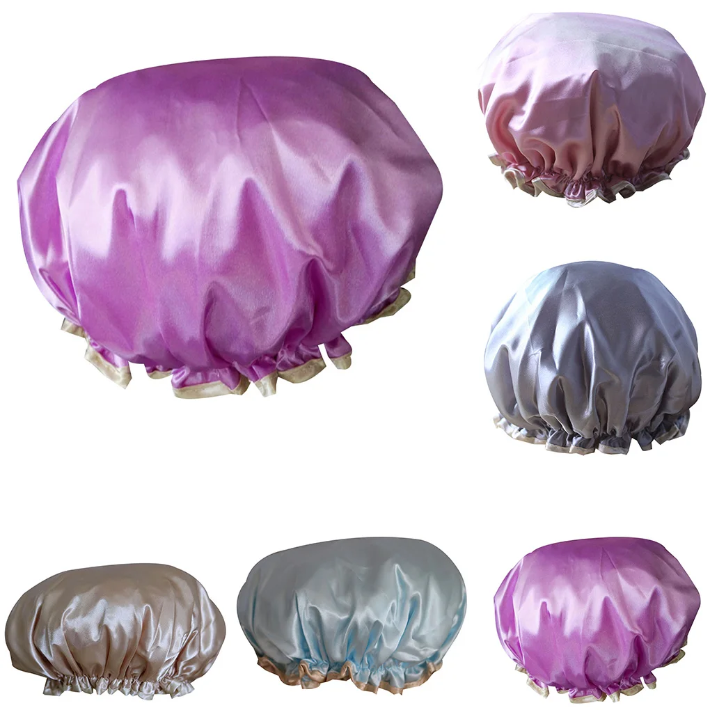 Водонепроницаемый душ Кепки однотонные Цвет Эластичный s для женщин Девичьи