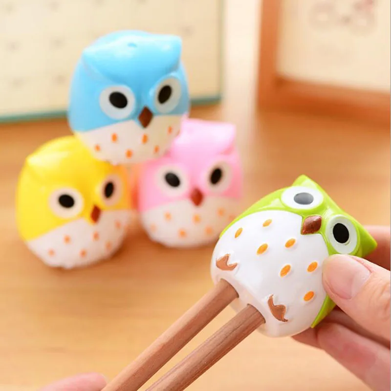 24pcs/lot New cute owl pencil sharpener two holes Cartoon Korea stationery papelaria office cshool supplies G043