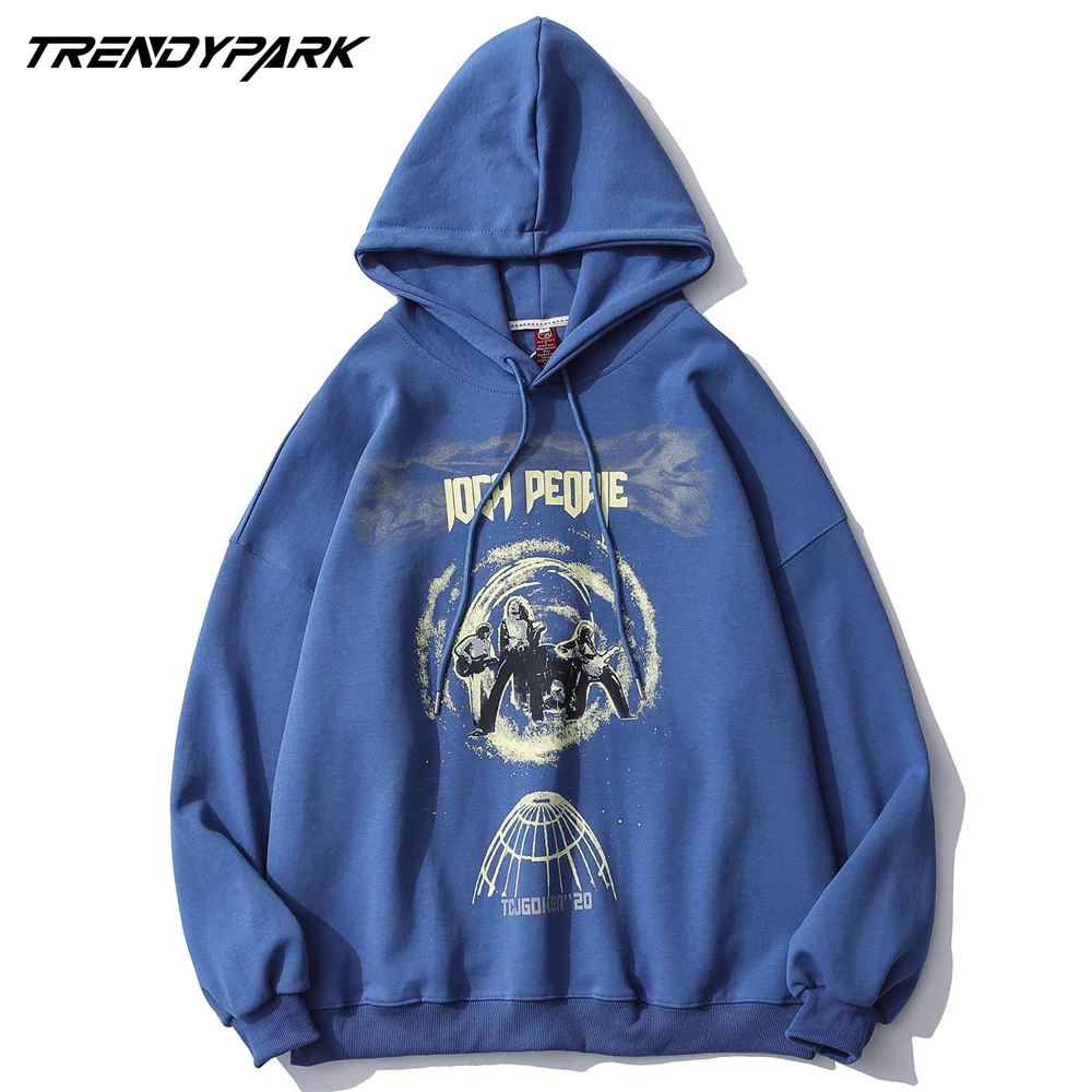 

Men's Hoodies with Hood Stranger Thing Creative Printed Pockets Sweatshirt Harajuku Oversized Cotton Casual Streetwear Clothing
