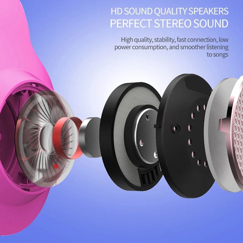 Симпатичные беспроводные детские наушники с микрофоном для детей мальчиков