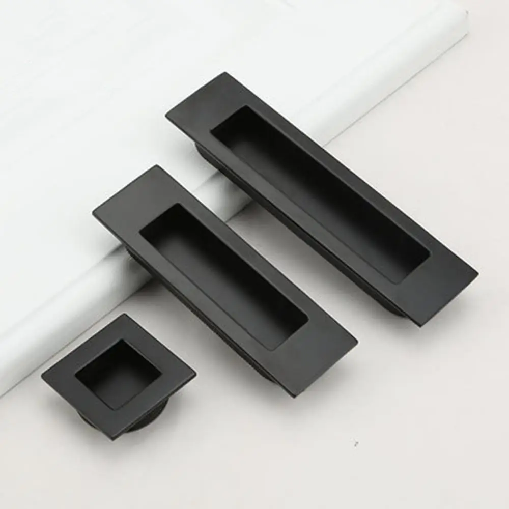 Черная ручка для раздвижной двери шкаф встроенный ящик с невидимой темной ручкой