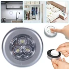 Светодиодная подсветка под шкаф с клейкой наклейкой, беспроводной настенный светильник для шкафа, шкафа, ящика, спальни, кухни, туалета, ночник