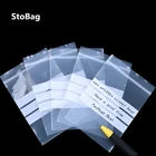 Полиэтиленовые пакеты StoBag, прозрачные небольшие пакеты на молнии с 12 проволоками для пищевых продуктов, закусок, винтов, вакуумные полипропиленовые пакеты