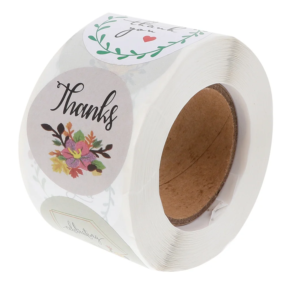500 шт/рулон наклейки Цветочные самоклеющиеся высокого качества мешок