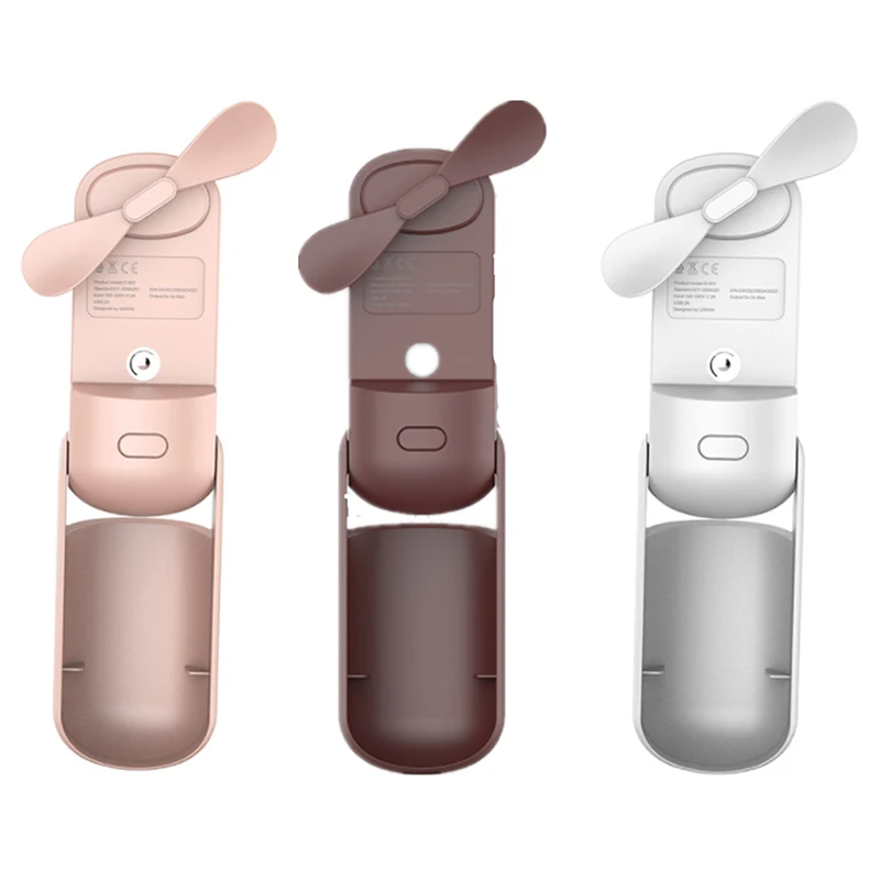 

Portable 2 in 1 Mini Fan Humidifier Rechargeable Handheld Fan Water Spray