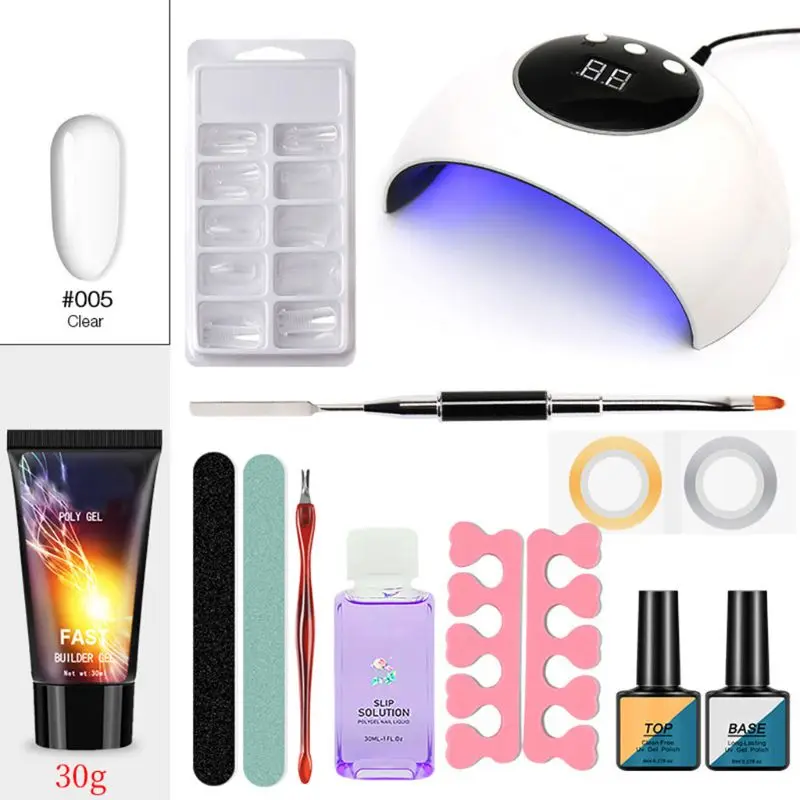 24w УФ-лампы для ногтей комплект быстро расширить набор гелей грунтовка GeTop лак C1FF |