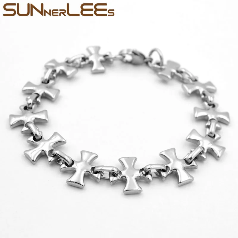 Браслет из нержавеющей стали SUNNERLEES 316L 13 мм Геометрическая цепочка с