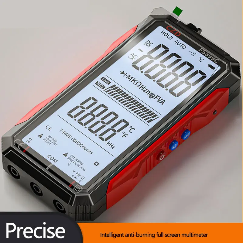 Высокоточный цифровой мультиметр умный тестер постоянного тока Бесконтактный