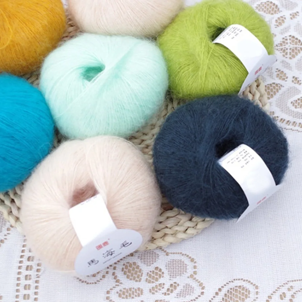 

1 Pc Soft Cashmere Yarn Soft Mohair Cashmere Knitting Wool Yarn Shawl Scarf Crochet Thread Supplies DIY Woolen Knitting Yarn