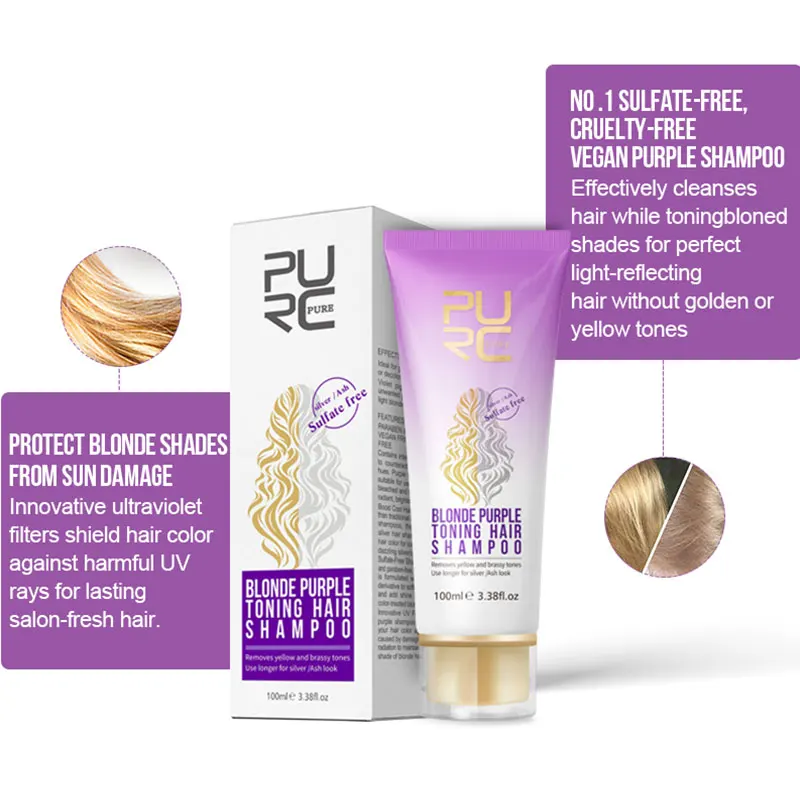 Эффективный фиолетовый шампунь для светлых волос Pro Revital Blonde отбеленный