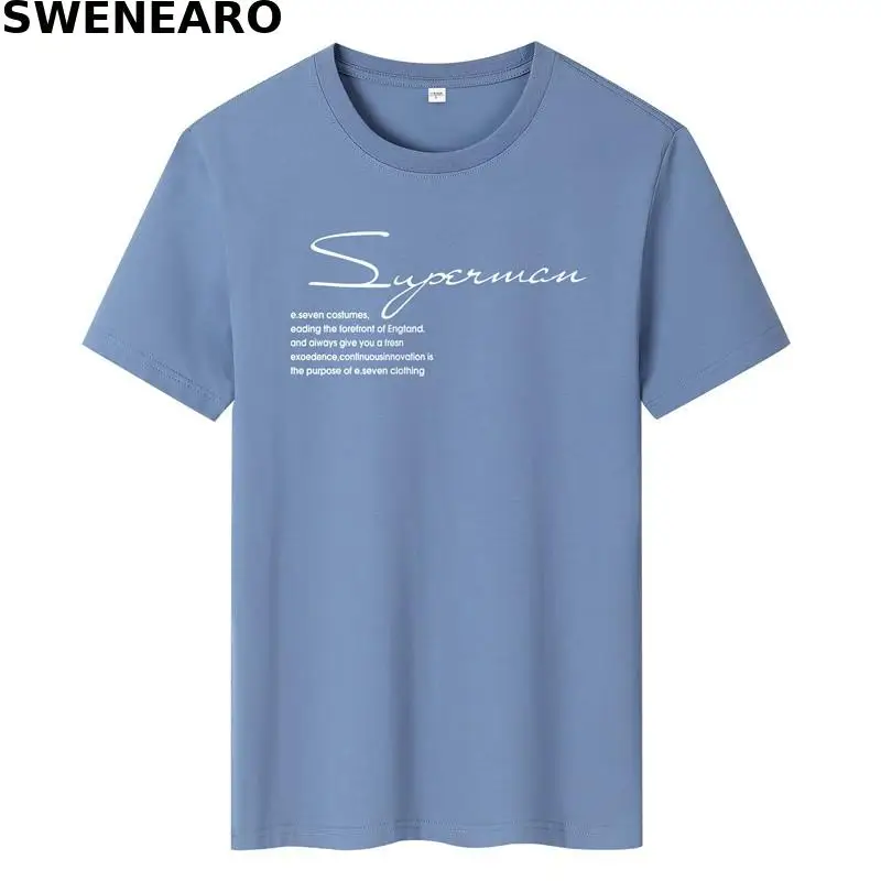 

SWENEARO 2021 new summer T-shirt men's 100% pure cotton SP printed T-shirt men's casual O-neck short-sleeved brand T-shirt
