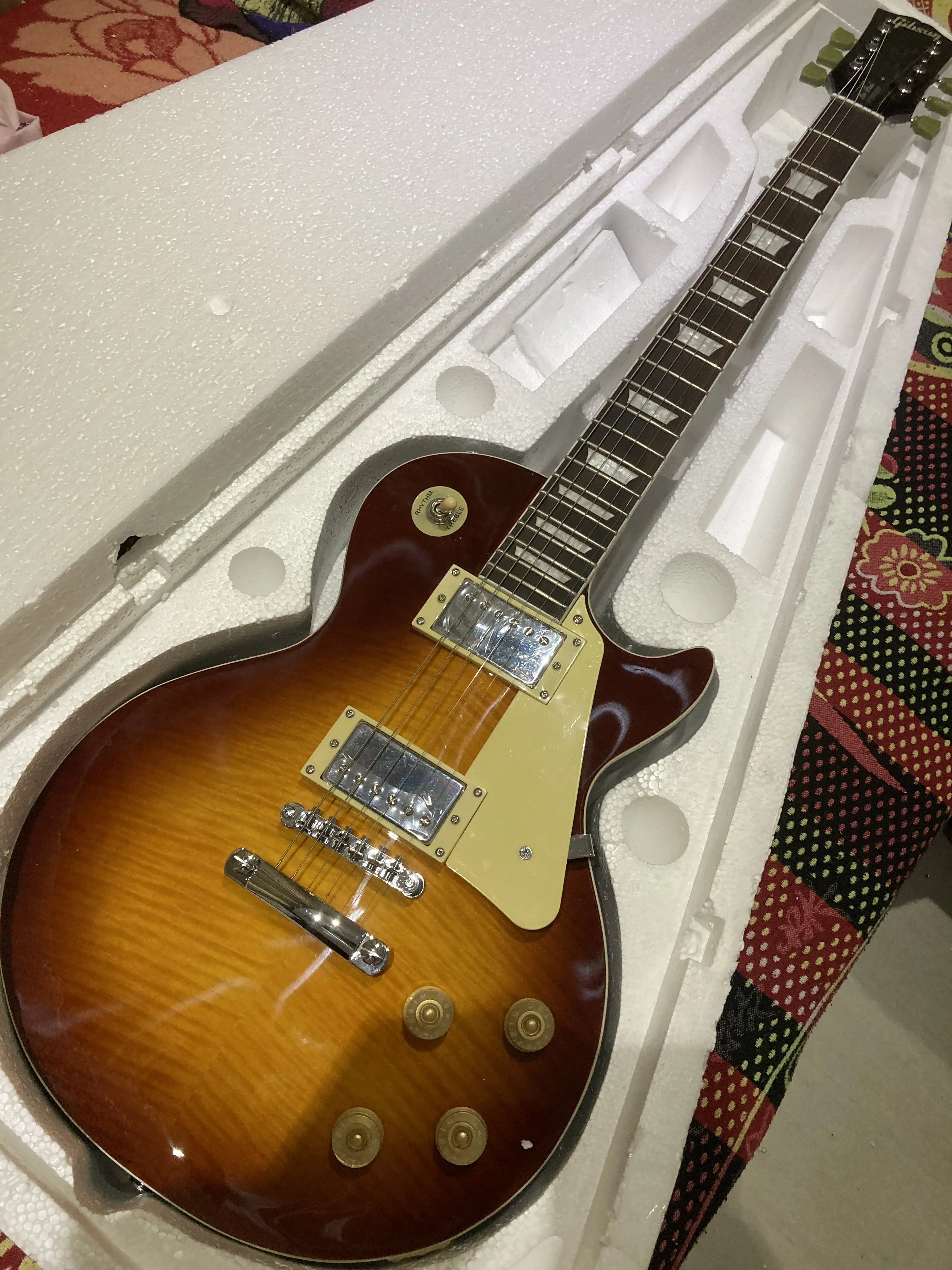 

Send in 3 days High Quality G Standard Jimmy Page Signature Sunburst Electric Guitar