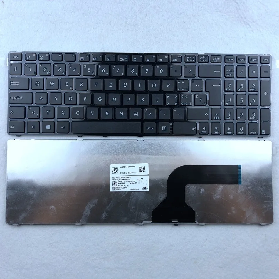 

Swiss Laptop Keyboard For ASUS K52J N50 K52 A53 G60 N73 F50 N61 G72 G51 N71 N53 F50N F50Q F50S Black Frame SW Layout