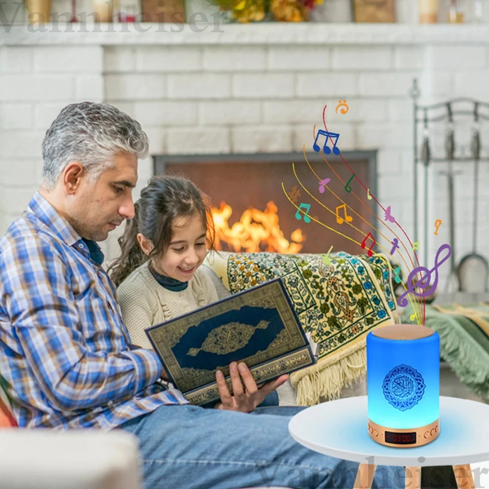 

Bluetooth Wireless Quran Speaker Lamp LED Portable Night Light Mp3 Player Radio Muslim Gift Remote Control veilleuse coranique
