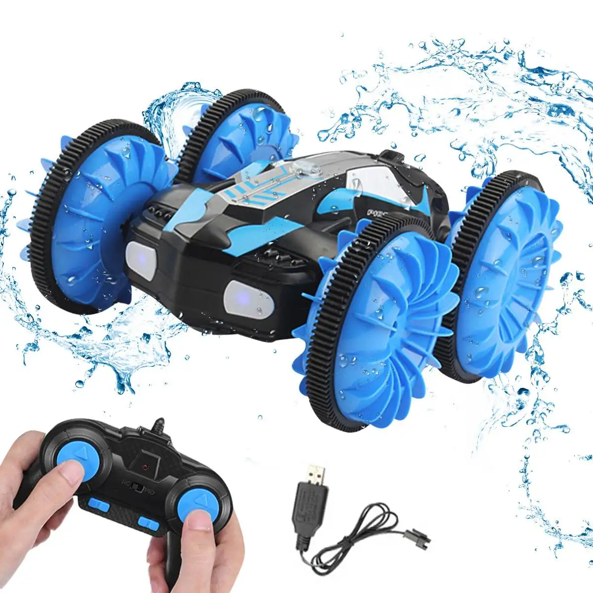 

2,4G RC автомобиль амфибия 360 ° Вращение внедорожные Stunt автомобилей с светодиодный светильник двухсторонняя Трюк Радио Управление автомобиля...