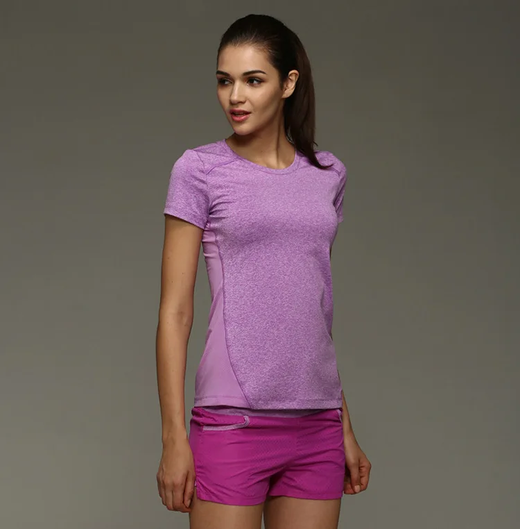 

Женские спортивные футболки для бега A996 с коротким рукавом, компрессионные колготки для тренажерного зала, женская одежда для фитнеса, топы...