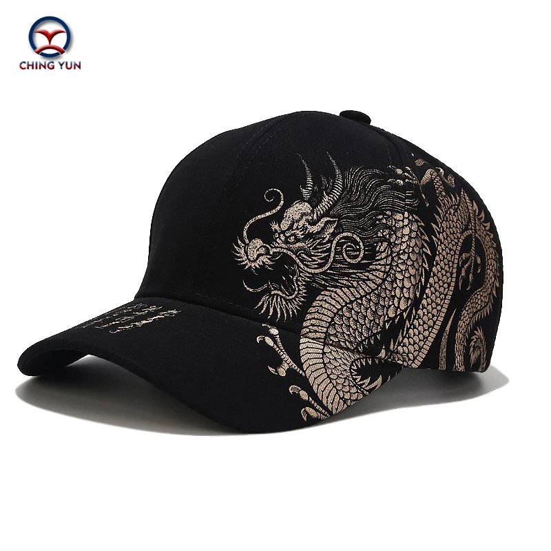New baseball cap Chinese wind-dragon pattern high quality all-match baseball hat unisex spring and summer sun-protection hat