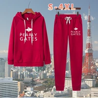 women pearly two piece set tracksuits toppant suits hoodie pullover sweatshirt pockets ensemble female suit plus size