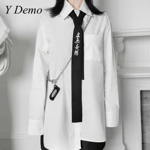 Y-образный галстук с вышивкой в китайском стиле Харадзюку, Женский Повседневный Регулируемый аксессуар